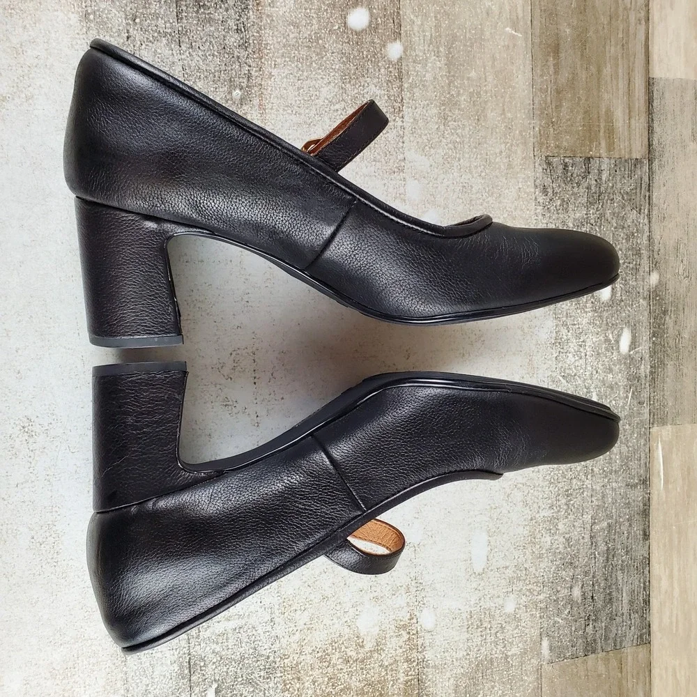 Sofft Adalaide Mary Jane Womens Pumps Sz 11 Black Leather Round Toe Block Heel